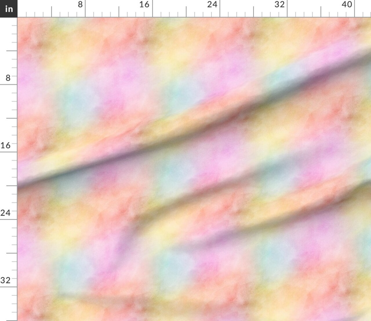 Various Fabrics by the Yard or Fat Quarter Pastel Rainbow Watercolor Pattern Kawaii Texture Girly Soft Spring Painted Watercolour Summer Custom Printed Fabric by Spoonflower